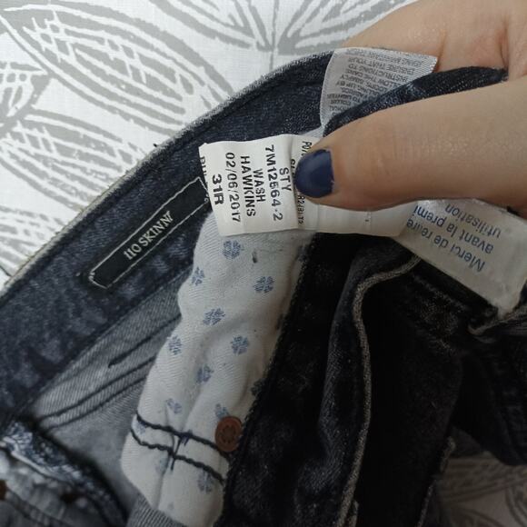 Lucky Brand Jeans 110 Athletic Slim Hawkins Wash Distressed Knee 31×32 Dark Wash - Picture 8 of 8